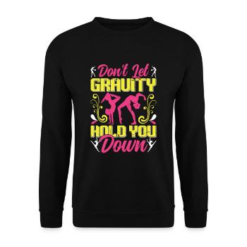 Apparatus Gymnast funny Workout - Unisex Sweatshirt - black - Front - Alina (178cm) & Michal (187cm)