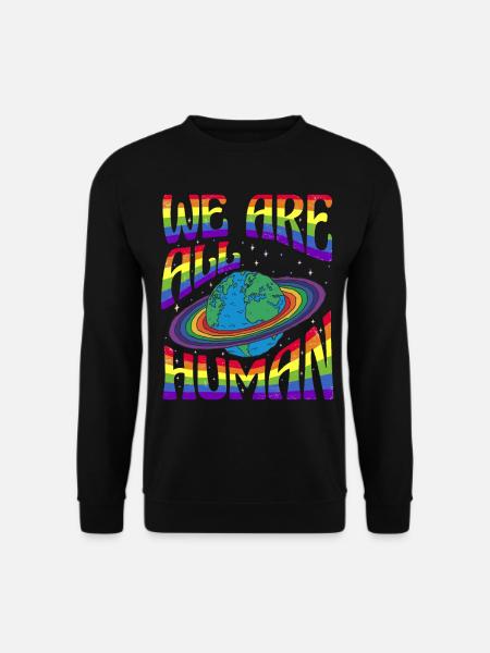 Wir sind alle Menschen, LGBT Pride Monat LGBTQ - Unisex Pullover - Schwarz