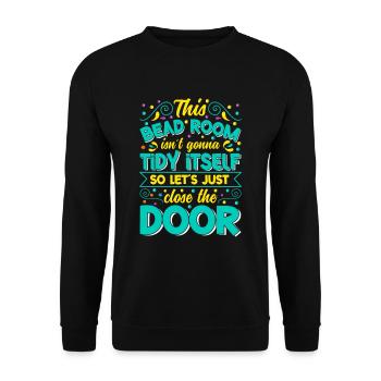 Beading Designs for Beader - Unisex Sweatshirt - black - Front - Alina (178cm) & Michal (187cm)