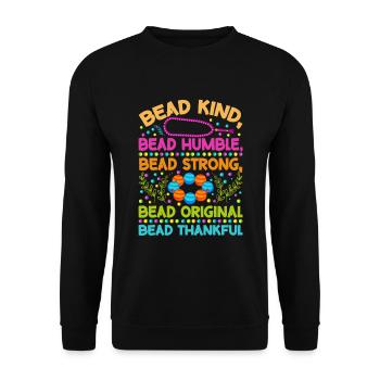 Beading Designs for Beader - Unisex Sweatshirt - black - Front - Alina (178cm) & Michal (187cm)