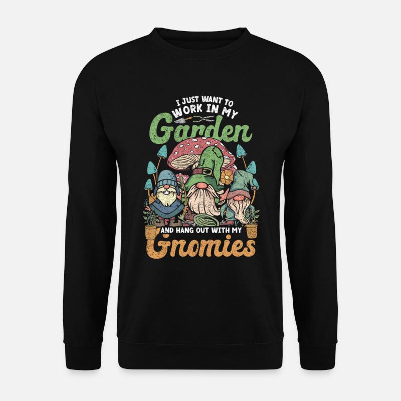 Gartenzwerg Gartenzwerge - Unisex Pullover - Schwarz