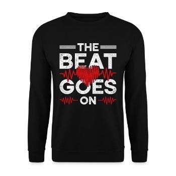 Heart surgery for convalescent heart transplant - Unisex Sweatshirt - black - Front - Alina (178cm) & Michal (187cm)