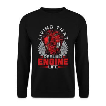 Heart surgery for convalescent heart transplant - Unisex Sweatshirt - black - Front - Alina (178cm) & Michal (187cm)