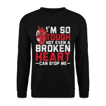 Heart surgery for convalescent heart transplant - Unisex Sweatshirt - black - Front - Alina (178cm) & Michal (187cm)