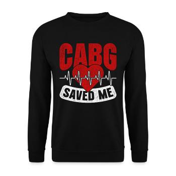 Heart surgery for convalescent heart transplant - Unisex Sweatshirt - black - Front - Alina (178cm) & Michal (187cm)