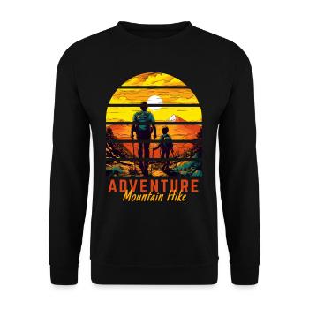 Randonnée en plein air Walker Père et Fils Cadeau - Sweat-shirt Unisexe - noir - Devant - Alina (178cm) & Michal (187cm)