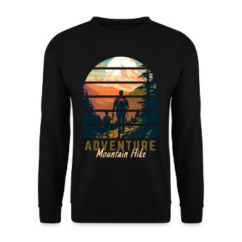 Randonnée en plein air Walker Père et Fils Cadeau - Sweat-shirt Unisexe - noir - Devant - Alina (178cm) & Michal (187cm)