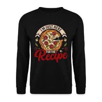 Pizza Maker Pizza Recipe - Unisex Sweatshirt - black - Front - Alina (178cm) & Michal (187cm)