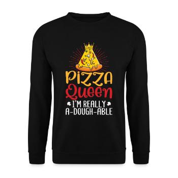 Pizza Queen Je suis vraiment une pizzaïolo pâturiste - Sweat-shirt Unisexe - noir - Devant - Alina (178cm) & Michal (187cm)