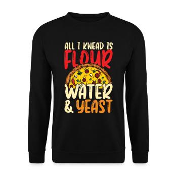 Pizza maker Pizzaiolo pizza maker - Unisex Sweatshirt - black - Front - Alina (178cm) & Michal (187cm)