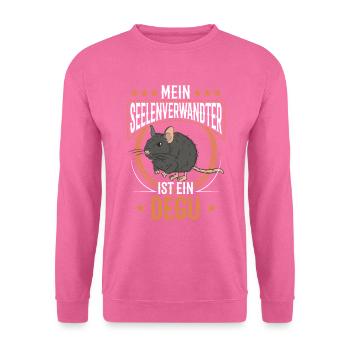 Degu ist mein Seelenverwandter Stauchratte - Unisex Pullover - Pink - Vorne