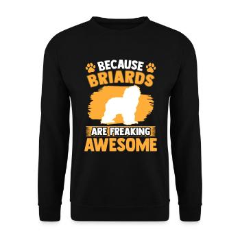 Briard is fantastic Berger de Brie - Unisex Sweatshirt - black - Front - Alina (178cm) & Michal (187cm)