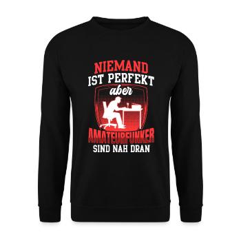Les radioamateurs sont de parfaits radioamateurs - Sweat-shirt Unisexe - noir - Devant - Alina (178cm) & Michal (187cm)