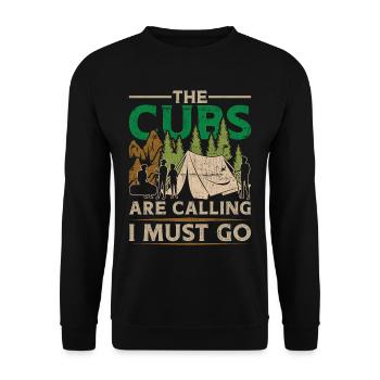 Pfadfinderführer The Cubs Are Calling I Must Go - Unisex Pullover - Schwarz - Vorne - Alina (178cm) & Michal (187cm)