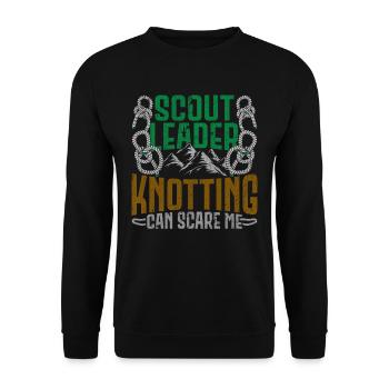 Pfadfinder Scout Leader Knotting Can Scare Me - Unisex Pullover - Schwarz - Vorne - Alina (178cm) & Michal (187cm)