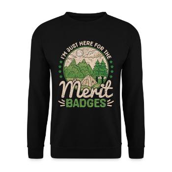 Insigne scout scout chef scout - Sweat-shirt Unisexe - noir - Devant - Alina (178cm) & Michal (187cm)