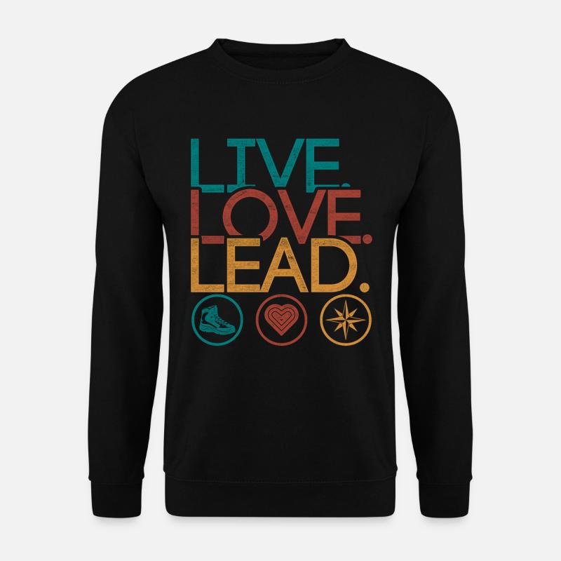 Pfadfinderführer Pfadfinder Live Love Lead - Unisex Pullover - Schwarz