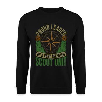 Groupe scout guide scout - Sweat-shirt Unisexe - noir - Devant - Alina (178cm) & Michal (187cm)