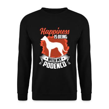 Podenco fait le bonheur des lévriers espagnols - Sweat-shirt Unisexe - noir - Devant - Alina (178cm) & Michal (187cm)