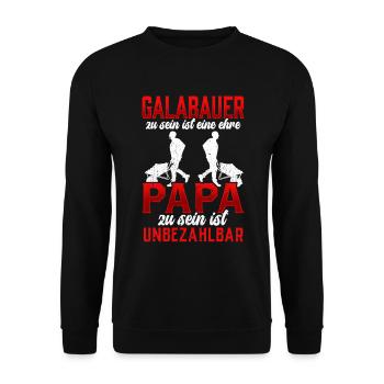 Galabauer eine Ehre Gärtner Landschaftsbauer - Unisex Pullover - Schwarz - Vorne - Alina (178cm) & Michal (187cm)