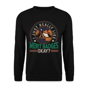 Chef scout Groupe scout - Sweat-shirt Unisexe - noir - Devant - Alina (178cm) & Michal (187cm)