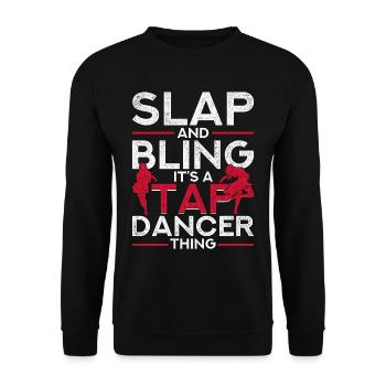 Stepptanz Stepptänzer Stepptänzerin Stepper - Unisex Pullover - Schwarz - Vorne - Alina (178cm) & Michal (187cm)