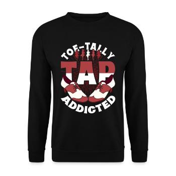Tap Dancer Tap Dancer Toe-Tally Tap Addicted - Unisex Sweatshirt - black - Front - Alina (178cm) & Michal (187cm)