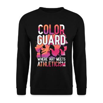Color Guard Where Art Meets Athleticism - Unisex Sweatshirt - black - Front - Alina (178cm) & Michal (187cm)