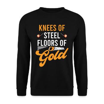Floor installation - Unisex Sweatshirt - black - Front - Alina (178cm) & Michal (187cm)
