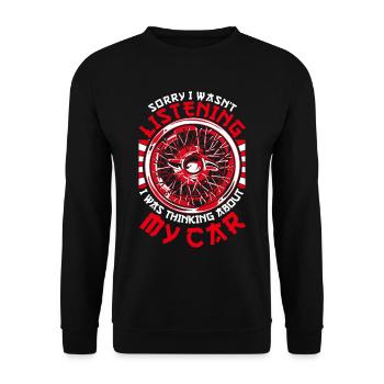 Motorsport Auto Tuning Automotive - Unisex Sweatshirt - black - Front - Alina (178cm) & Michal (187cm)