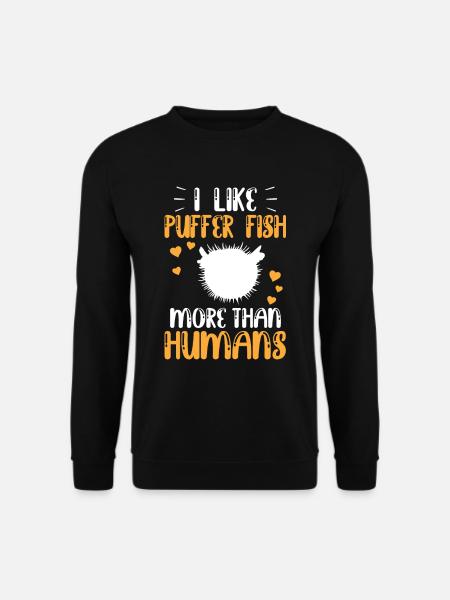 Le poisson-globe ressemble davantage à un poisson-globe géant - Sweat-shirt Unisexe - noir
