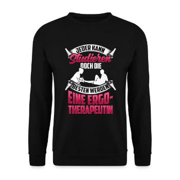 Die Besten werden Ergotherapeutin Ergotherapie - Unisex Pullover - Schwarz - Vorne - Alina (178cm) & Michal (187cm)