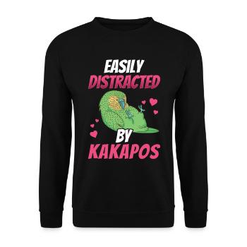 Kakapo distracts flightless parrot Kakapo - Unisex Sweatshirt - black - Front - Alina (178cm) & Michal (187cm)