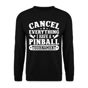 Tout annuler, j’ai un jeu de flipper - Sweat-shirt Unisexe - noir - Devant - Alina (178cm) & Michal (187cm)