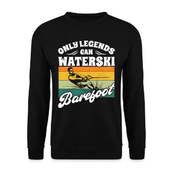 Barefoot Waterskiing - Unisex Sweatshirt - black - Front - Alina (178cm) & Michal (187cm)