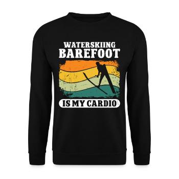 Le ski nautique pieds nus est mon cardio - Sweat-shirt Unisexe - noir - Devant - Alina (178cm) & Michal (187cm)