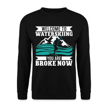 Bienvenue au ski nautique, vous êtes fauché maintenant - Sweat-shirt Unisexe - noir - Devant - Alina (178cm) & Michal (187cm)