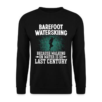 Barefoot waterskiing - Unisex Sweatshirt - black - Front - Alina (178cm) & Michal (187cm)