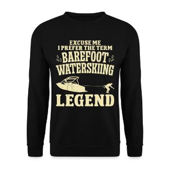 Waterskis Barefoot - Unisex Sweatshirt - black - Front - Alina (178cm) & Michal (187cm)