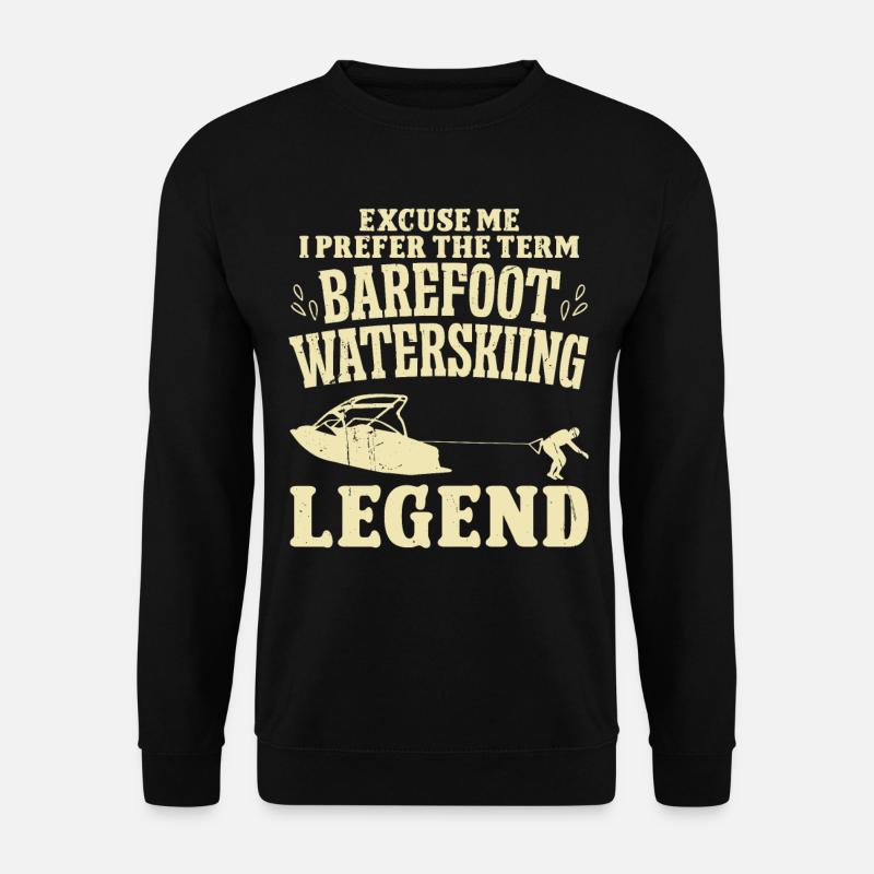 Waterskis Barefoot - Unisex Sweatshirt - black