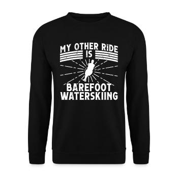 Barefoot Waterskiing - Unisex Sweatshirt - black - Front - Alina (178cm) & Michal (187cm)