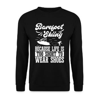 Barefoot skiing - Unisex Pullover - Schwarz - Vorne - Alina (178cm) & Michal (187cm)