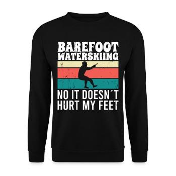 Ski nautique pieds nus non ça ne fait pas mal - Sweat-shirt Unisexe - noir - Devant - Alina (178cm) & Michal (187cm)
