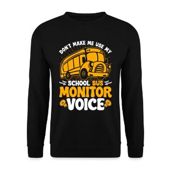 Schulbusfahrer Busfahrer Busbegleiter - Unisex Pullover - Schwarz - Vorne - Alina (178cm) & Michal (187cm)