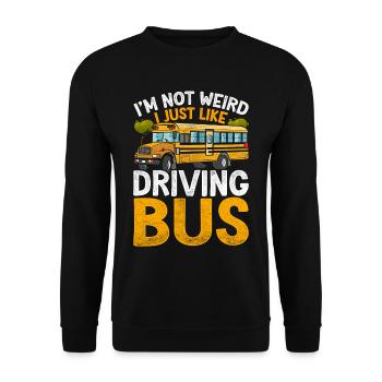 Schulbusfahrer Busfahrer Busbegleiter - Unisex Pullover - Schwarz - Vorne - Alina (178cm) & Michal (187cm)