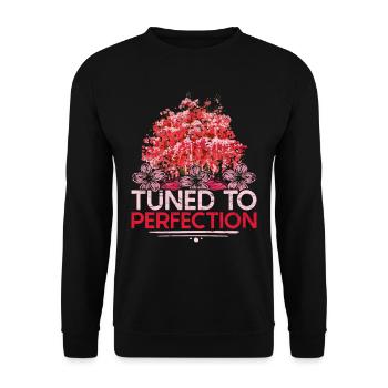 Motorsport Car Tuning Tuned To Perfection - Unisex Sweatshirt - black - Front - Alina (178cm) & Michal (187cm)