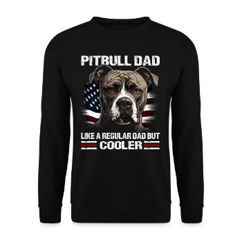 Pitbull Dad - Dog Lover - Dog Owner - Unisex Sweatshirt - black - Front - Alina (178cm) & Michal (187cm)