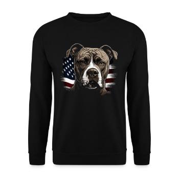 Pitbull - Propriétaire de chien Pitbull américain - Sweat-shirt Unisexe - noir - Devant - Alina (178cm) & Michal (187cm)