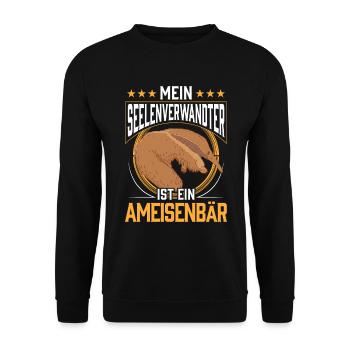 Ameisenbär ist Seelenverwandter Ameisenfresser - Unisex Pullover - Schwarz - Vorne - Alina (178cm) & Michal (187cm)