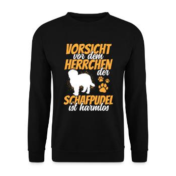 Méfiez-vous du caniche de berger - Sweat-shirt Unisexe - noir - Devant - Alina (178cm) & Michal (187cm)